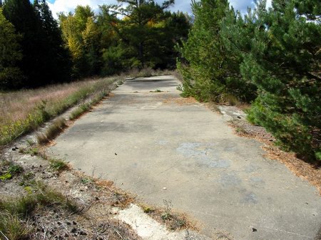 Cadillac Drive-In Theatre - Screen Foundation - Photo From Water Winter Wonderland (newer photo)
